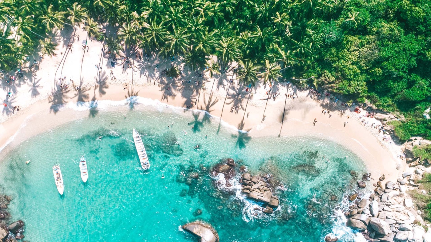 Bahía del Caribe colombiano en Santa Marta